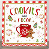 Aperturee - Aperturee Cookies And Cocoa Gingerbread Pillow Cover Backdrop